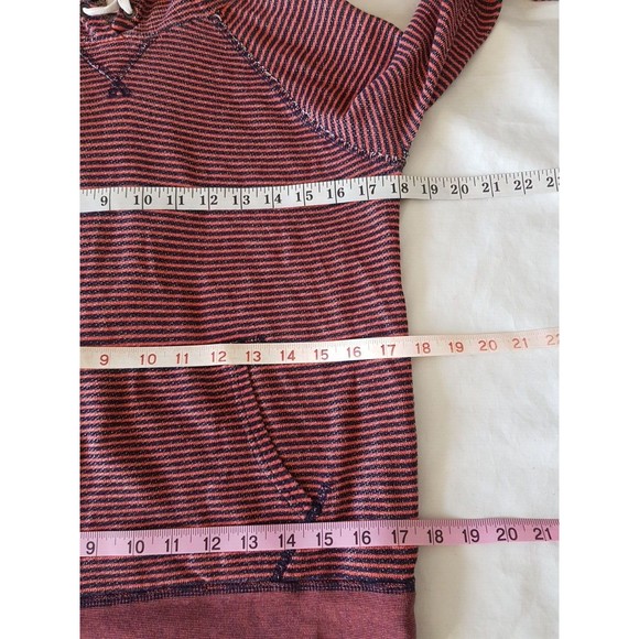 J. Crew Womens Hoodie Sweatshirt Size XS  Striped Drawstring Long Sleeve Flaw - Picture 14 of 16